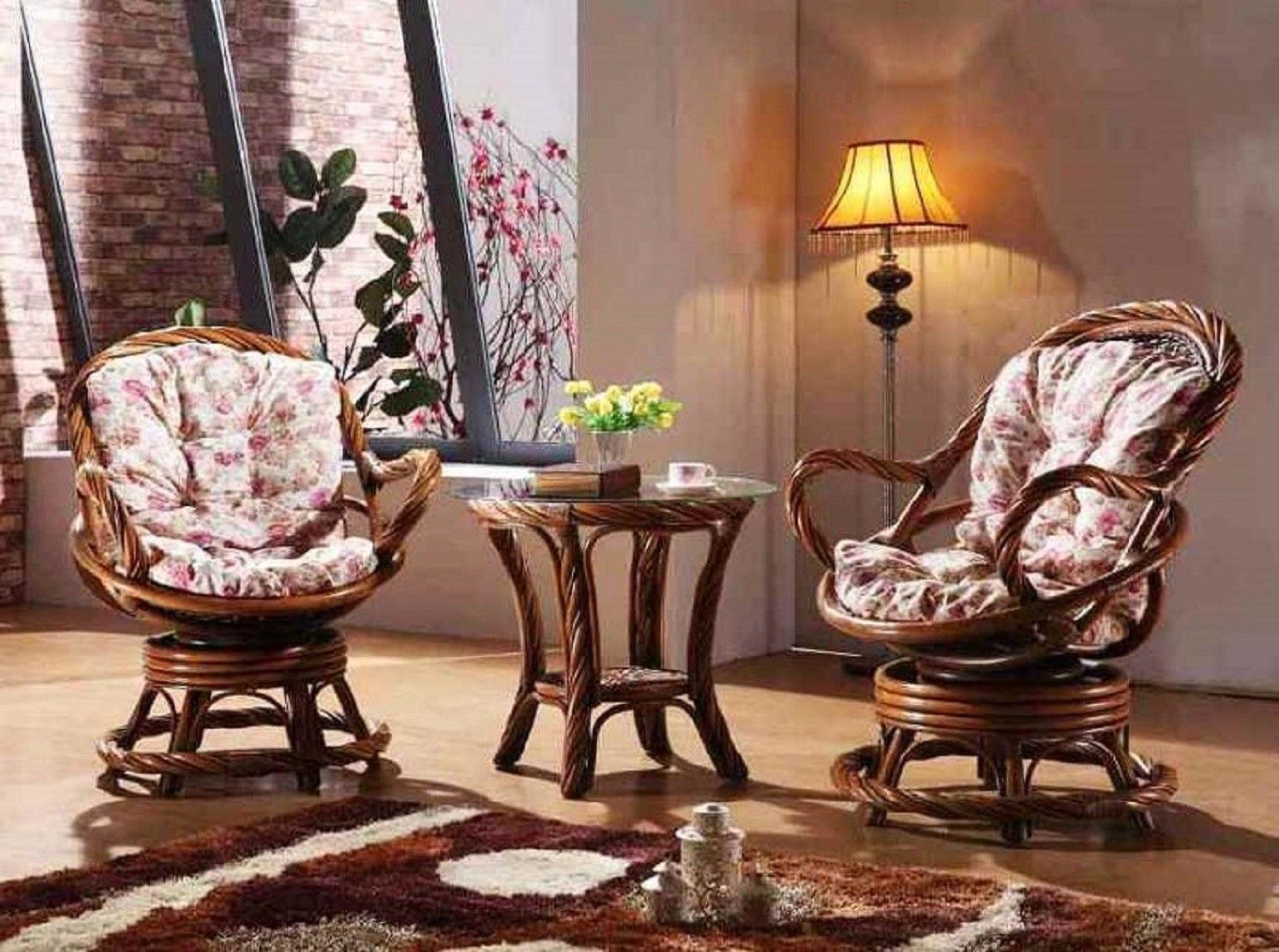 Барный комплект плетеной мебели t390ad/y390a-w63_6pcs Brown