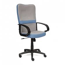 Кресло компьютерное TetChair СН757 ткань, серый/синий, С27/С24