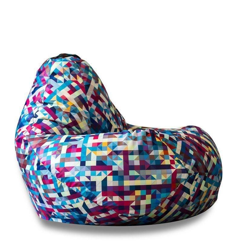 Лейбл кресла. Dreambag кресло мешок. Кресло-мешок Dreambag Bang XL. Кресло -мешок XL жаккард арт.5005421, разноцветный (лейбл). Яркое кресло.